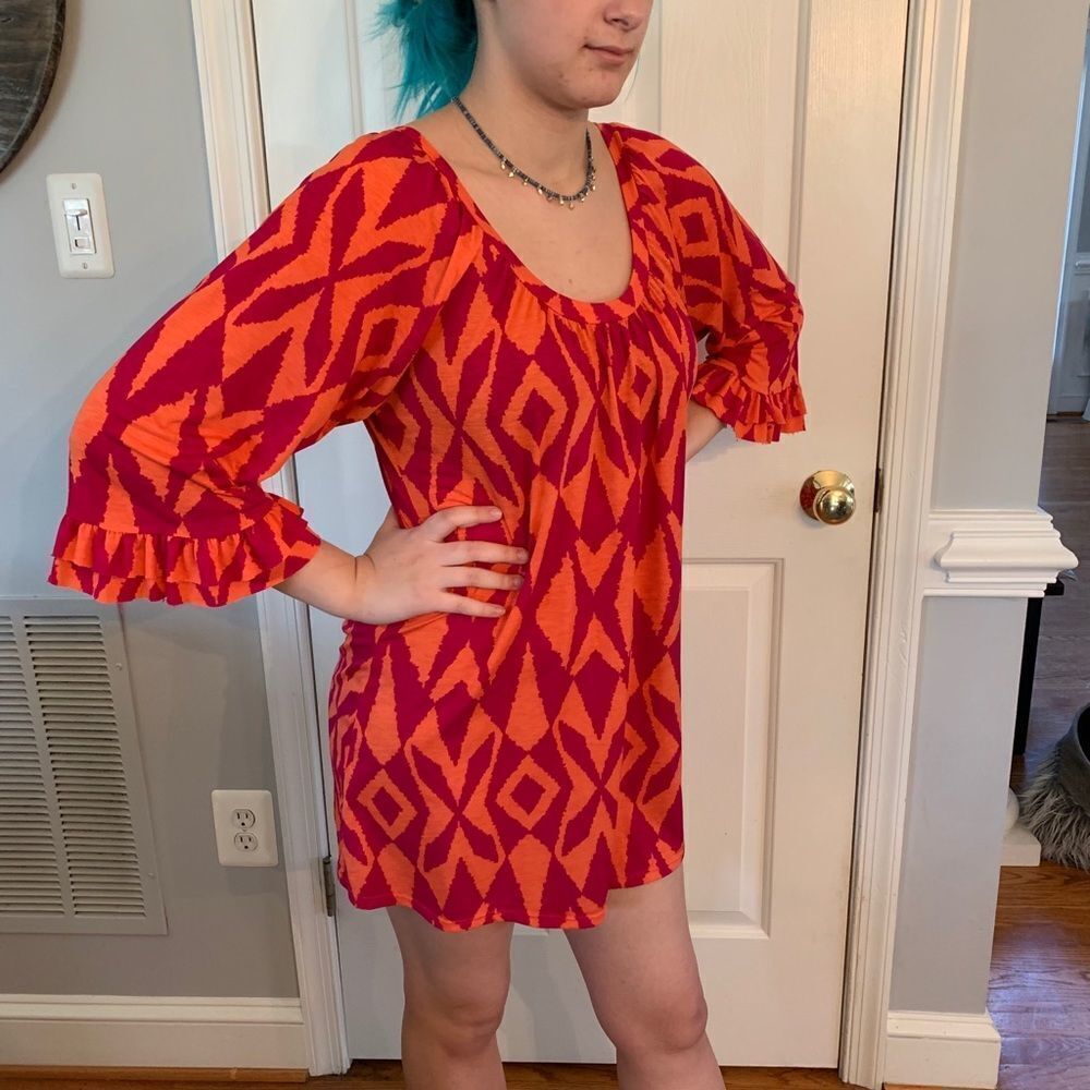 Cezanne Summer Abstract Mini Dress sz M
